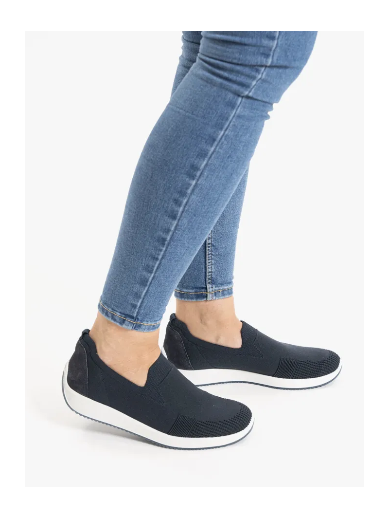 ARA dámské slip-on tmavě modré textilní | 12-54042-02 Lissabon