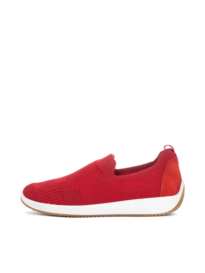 ARA dámské slip-on červené textilní | 12-54042-19 Lissabon