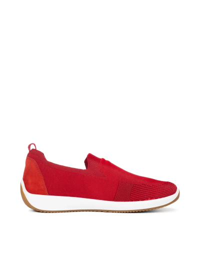 ARA dámské slip-on červené textilní | 12-54042-19 Lissabon