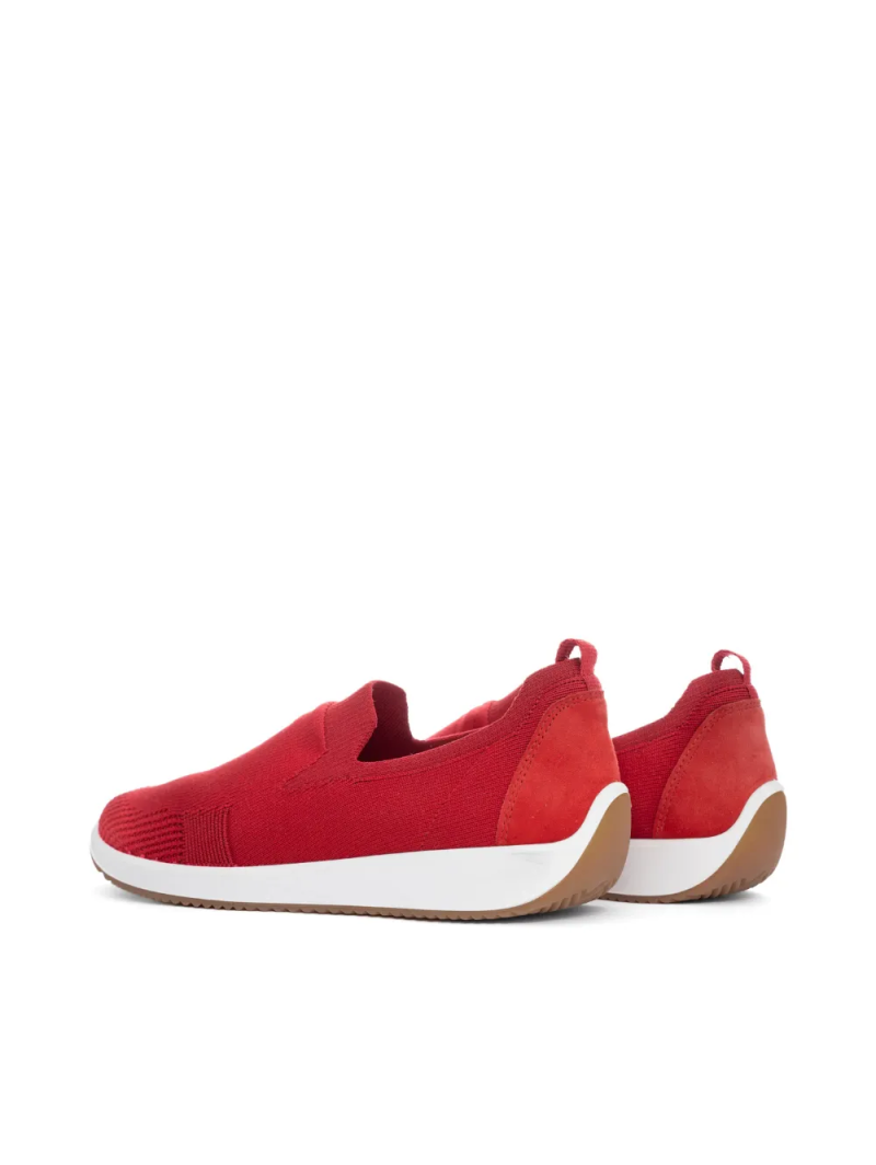 ARA dámské slip-on červené textilní | 12-54042-19 Lissabon