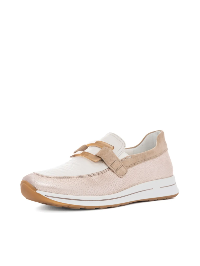 ARA dámské slip-on se sponou béžové metalické kožené | 12-24822-09 Osaka