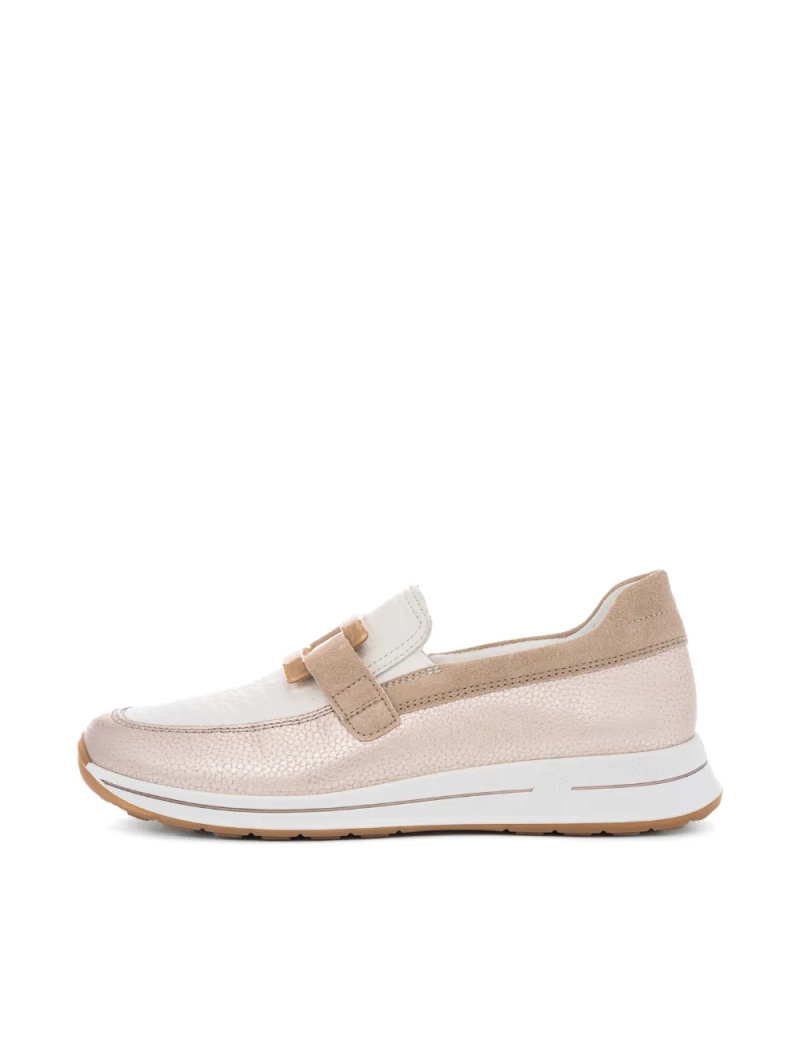 ARA dámské slip-on se sponou béžové metalické kožené | 12-24822-09 Osaka
