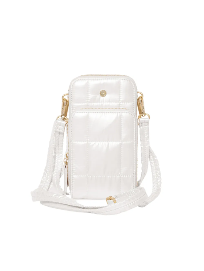 ARA dámská crossbody malá kabelka na doklady bílá metalická textilní syntetická | 16-21407-61