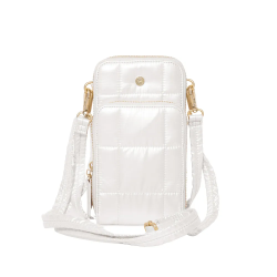 ARA dámská crossbody malá kabelka na doklady bílá metalická textilní syntetická | 16-21407-61