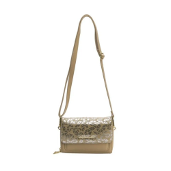 ARA dámská malá crossbody kabelka béžové se stříbrnými odlesky syntetická | 16-21803-14
