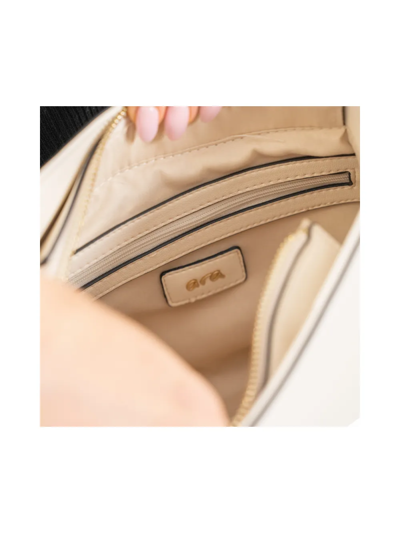 ARA dámská crossbody kabelka krémová syntetická | 16-22001-51