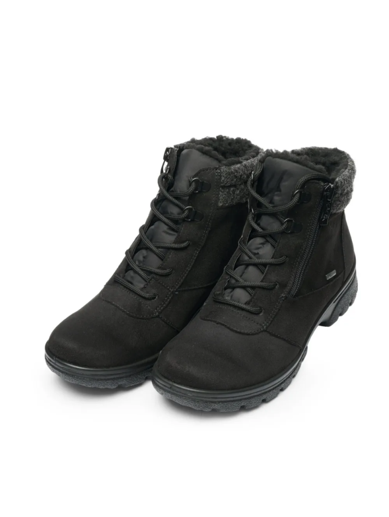 ARA dámské kotníkové boty s Gore-Tex membránou a postranním zipem černé | 12-49309-01