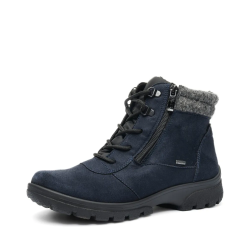 ARA dámské kotníkové boty s Gore-Tex membránou a postranním zipem modré | 12-49309-02