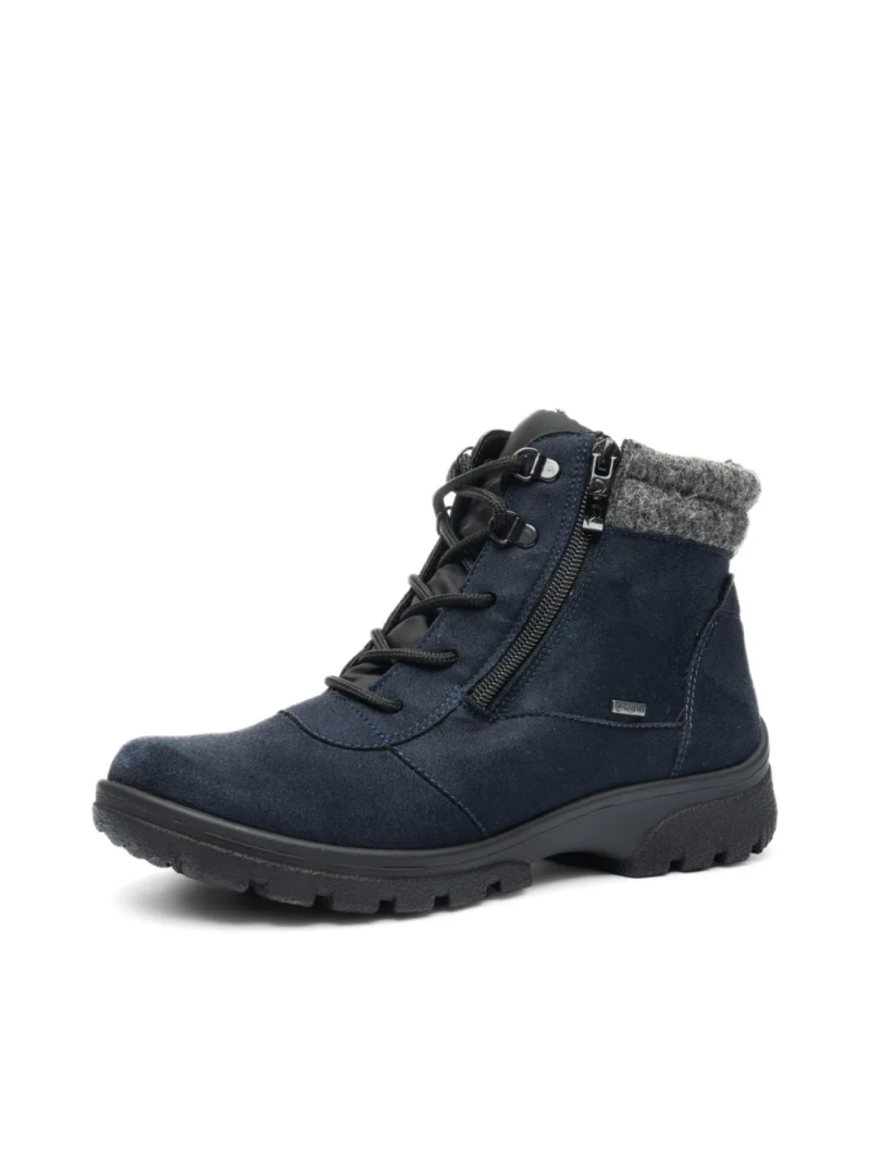 ARA dámské kotníkové boty s Gore-Tex membránou a postranním zipem modré | 12-49309-02