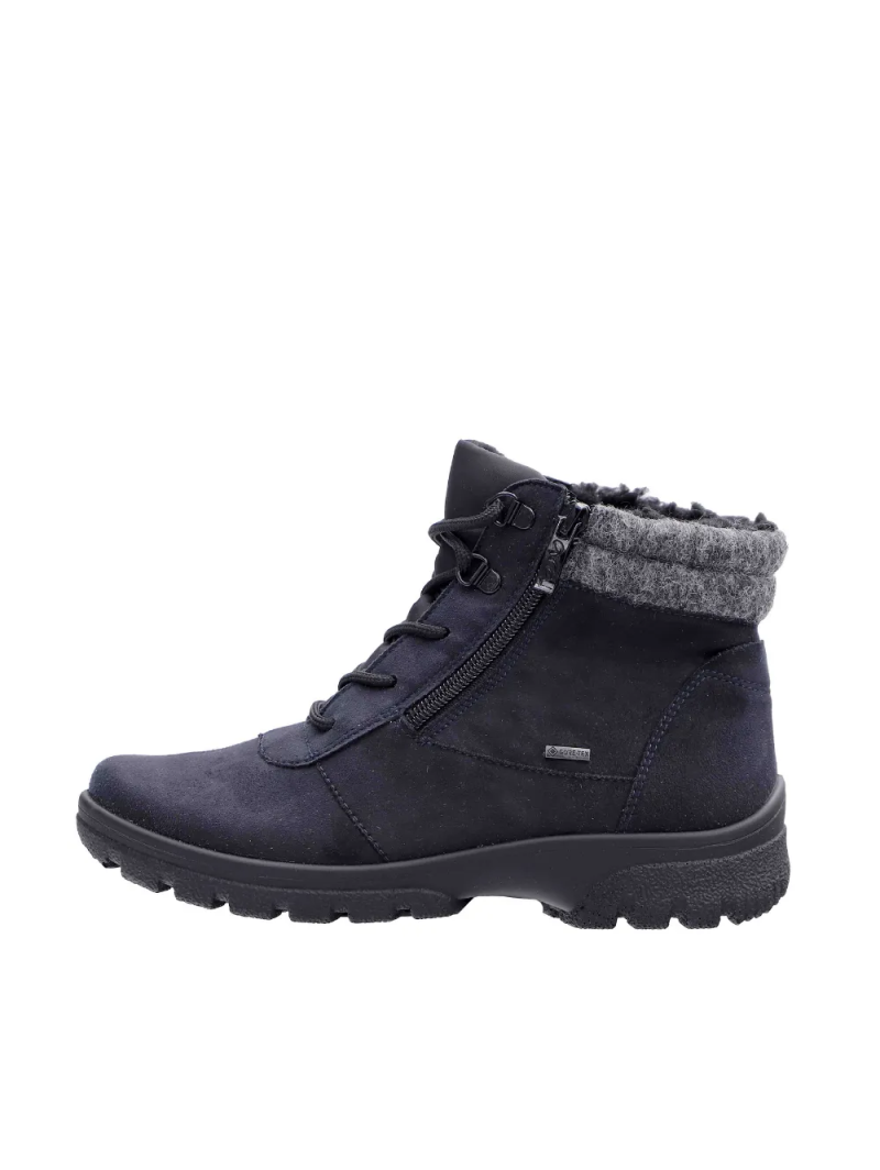 ARA dámské kotníkové boty s Gore-Tex membránou a postranním zipem modré | 12-49309-02