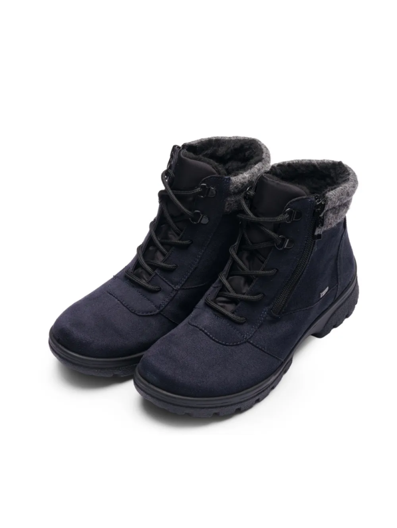 ARA dámské kotníkové boty s Gore-Tex membránou a postranním zipem modré | 12-49309-02