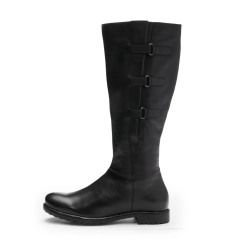 ARA dámské kozačky s gumičkami (L-XL) kožené černé | 12-39522-01