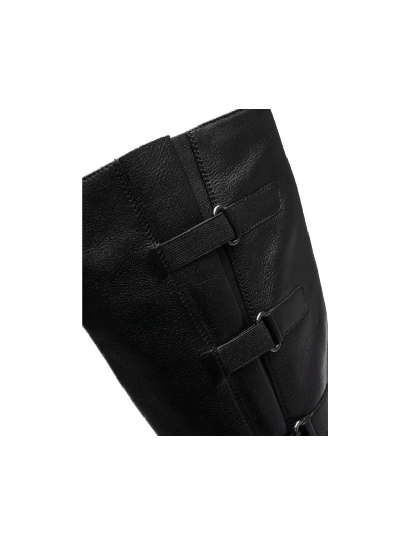 ARA dámské kozačky s gumičkami (L-XL) kožené černé | 12-39522-01