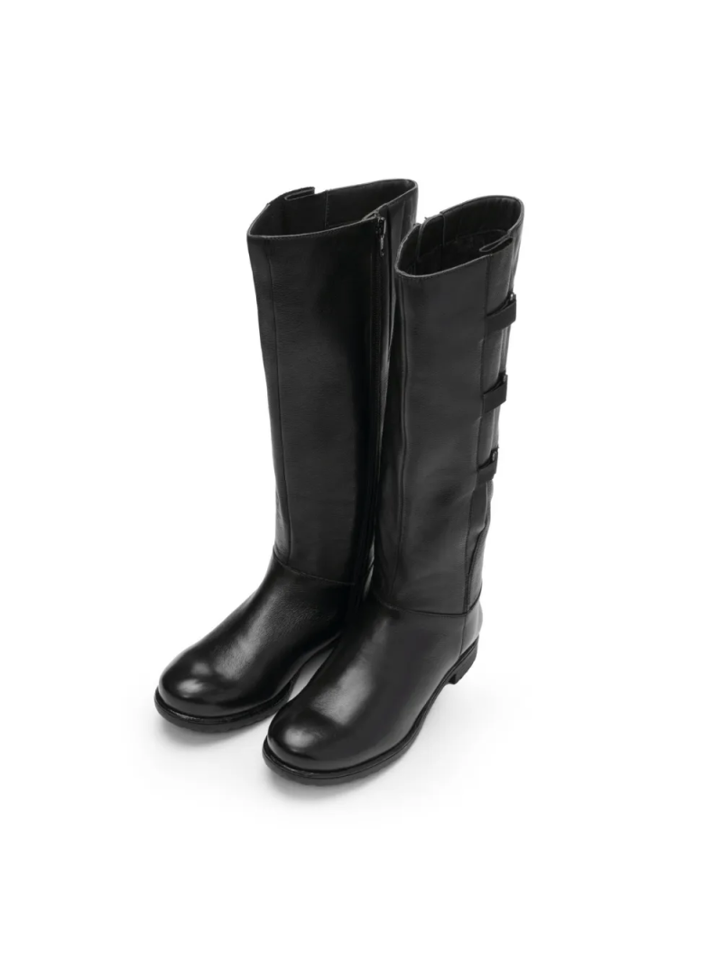 ARA dámské kozačky s gumičkami (L-XL) kožené černé | 12-39522-01