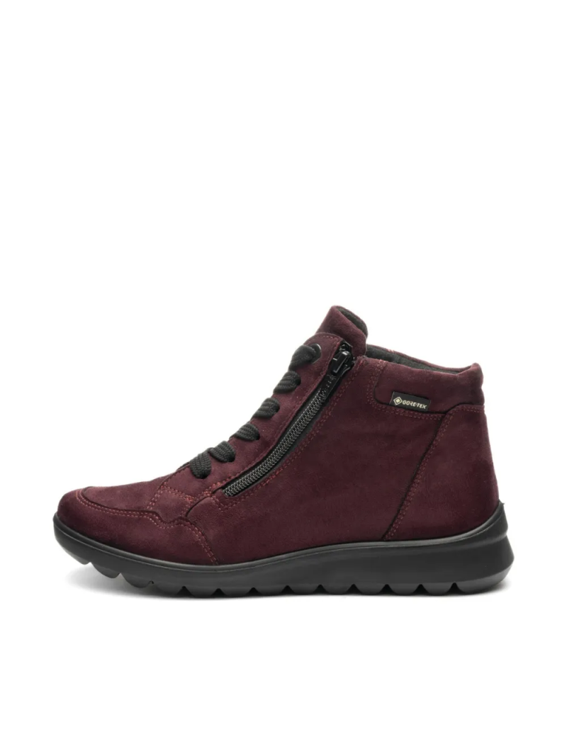 ARA dámské kotníkové boty s bočním zipem a Gore-Tex membránou fialové | 12-40416-19