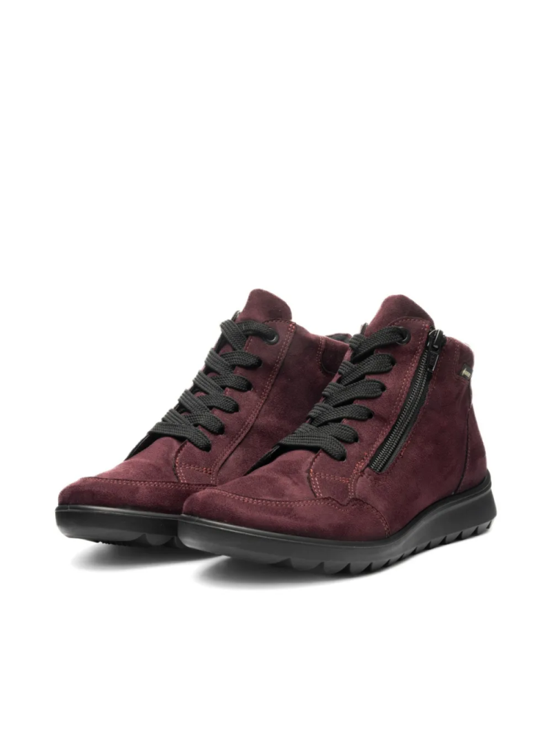 ARA dámské kotníkové boty s bočním zipem a Gore-Tex membránou fialové | 12-40416-19