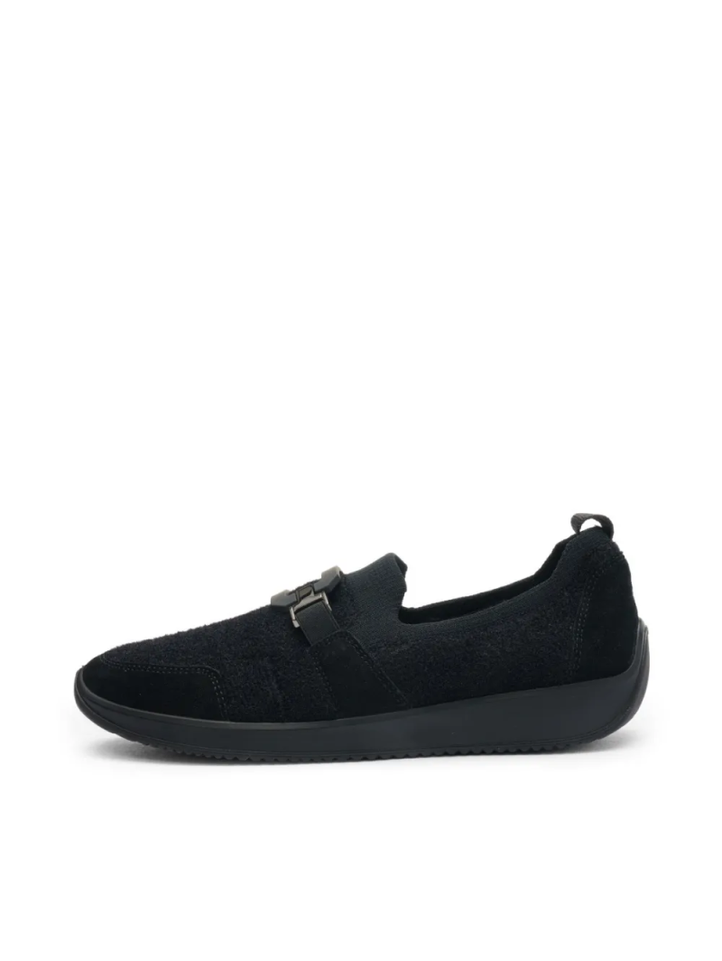 ARA dámské slip-on se sponou textilní černé | 12-54002-01