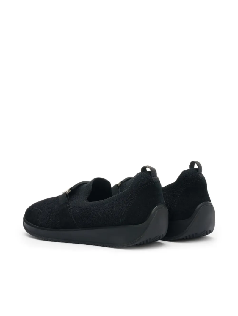 ARA dámské slip-on se sponou textilní černé | 12-54002-01