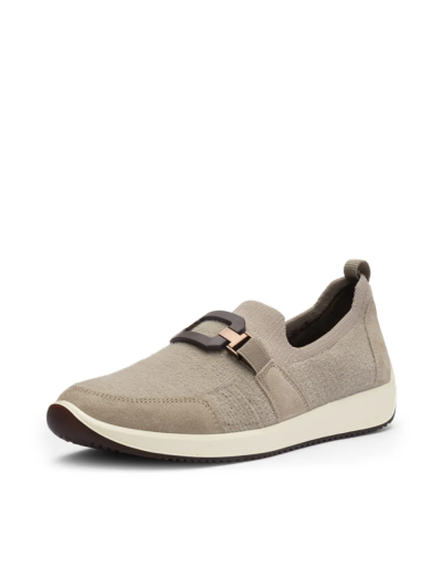ARA dámské slip-on se sponou textilní šedobéžové | 12-54002-05