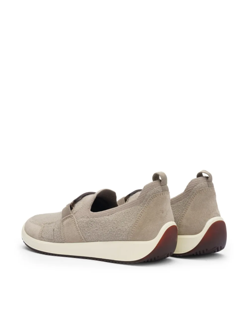 ARA dámské slip-on se sponou textilní šedobéžové | 12-54002-05
