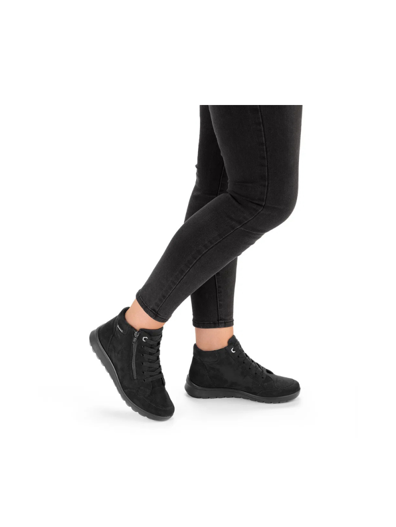 ARA dámské kotníkové boty s bočním zipem a Gore-Tex membránou černé | 12-40416-01