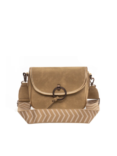 ARA dámská crossbody kabelka syntetická semišová hnědá | 16-21614-24