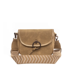 ARA dámská crossbody kabelka syntetická semišová hnědá | 16-21614-24
