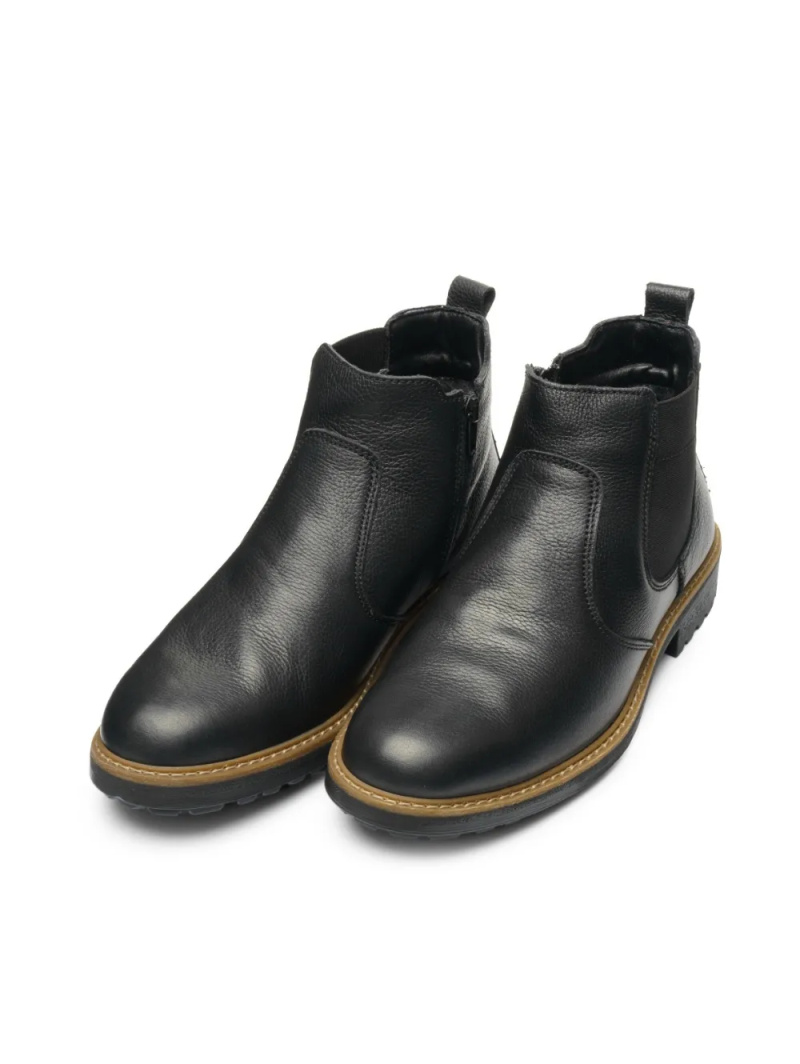 ARA pánské kotníkové boty chelsea se zateplením a Gore-tex membránou kožené černé | 11-24715-01 Frederik