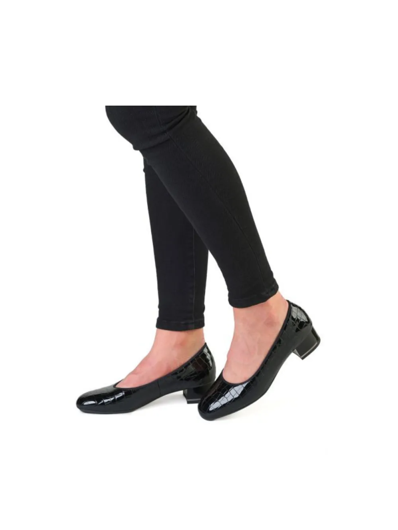 ARA dámské lodičky kroko lakované kožené černé | 12-11838-26 Graz