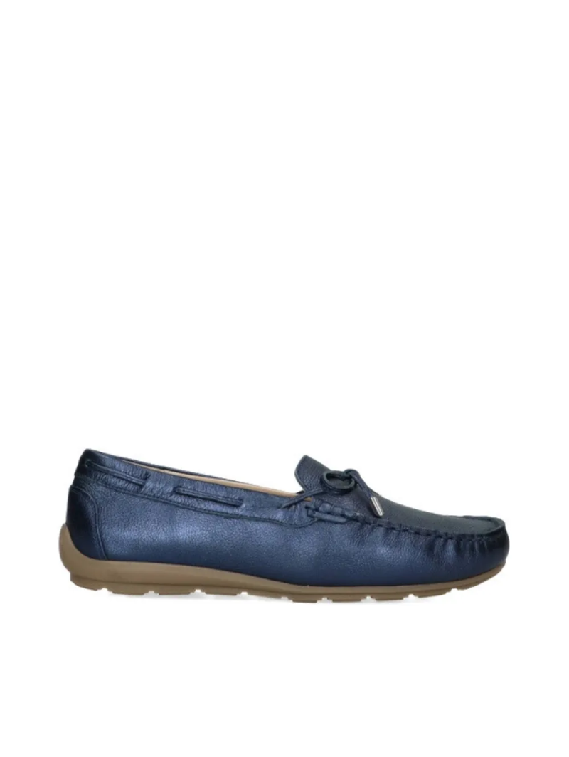ARA dámské mokasíny s mašličkou kožené metalické tmavě modré | 12-19212-32 Alabama