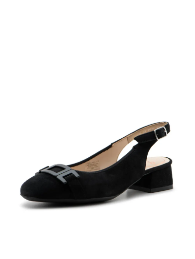 ARA dámské lodičky s volnou patou semišové černé | 12-20404-01 Graz