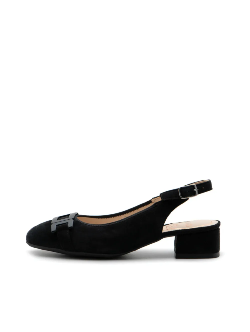 ARA dámské lodičky s volnou patou semišové černé | 12-20404-01 Graz