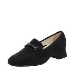 ARA dámské mokasíny na podpatku semišové černé | 12-20406-01 Graz