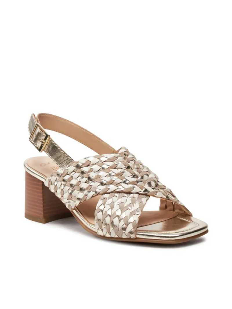 ARA dámské sandály na podpatku kožené zlaté | 12-20501-08 Brighton