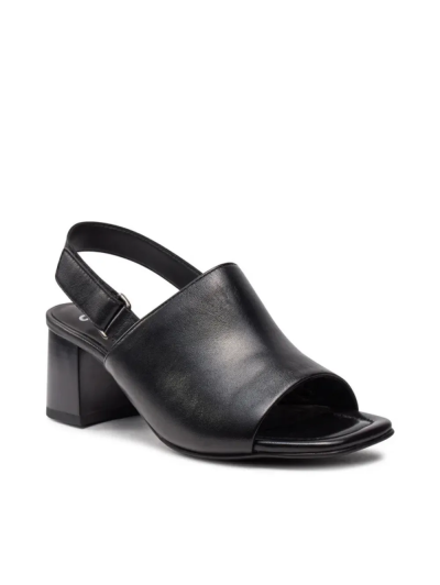 ARA dámské sandály na podpatku širší s volnou patou kožené černé | 12-20505-01 Brighton