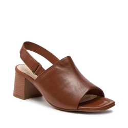 ARA dámské sandály na podpatku širší s volnou patou kožené hnědé | 12-20505-09 Brighton