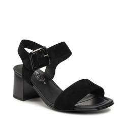 ARA dámské sandály na podpatku semišové černé | 12-20507-01 Brighton