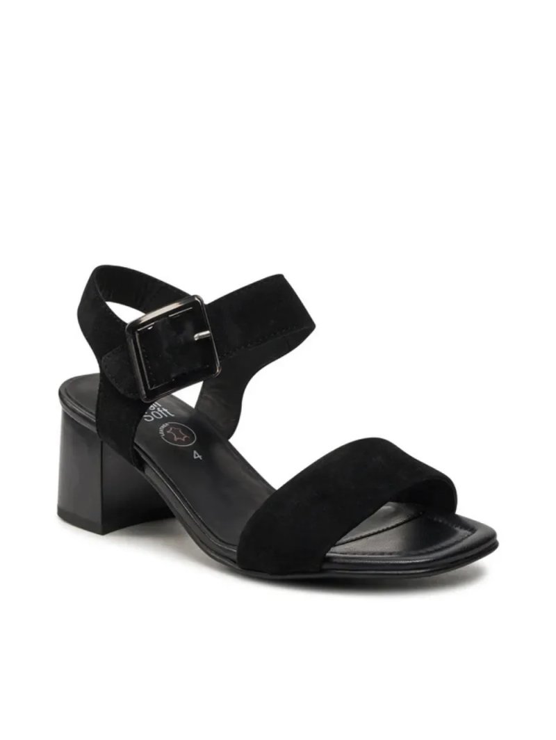 ARA dámské sandály na podpatku semišové černé | 12-20507-01 Brighton