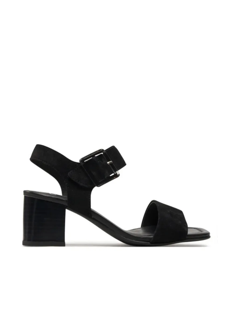 ARA dámské sandály na podpatku semišové černé | 12-20507-01 Brighton