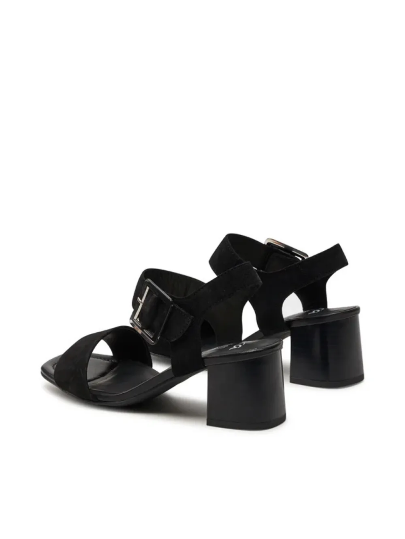 ARA dámské sandály na podpatku semišové černé | 12-20507-01 Brighton