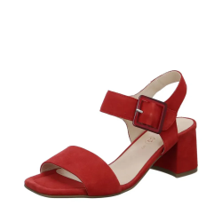 ARA dámské sandály na podpatku semišové červené | 12-20507-19 Brighton