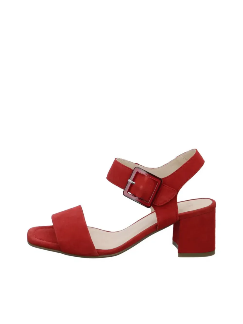 ARA dámské sandály na podpatku semišové červené | 12-20507-19 Brighton
