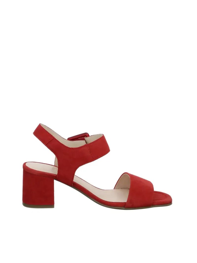 ARA dámské sandály na podpatku semišové červené | 12-20507-19 Brighton