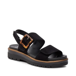 ARA dámské sandály na hrubší podešvi semišové černé | 12-21003-01 Malaga