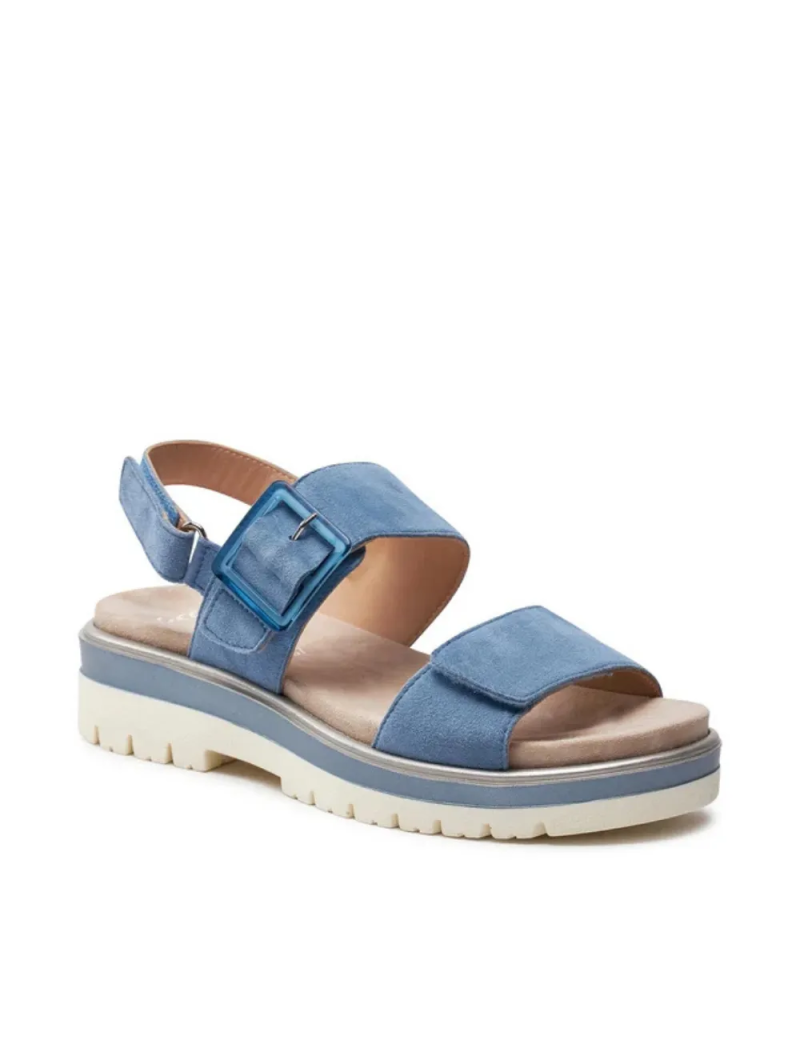 ARA dámské sandály na hrubší podešvi semišové světle modré | 12-21003-14 Malaga