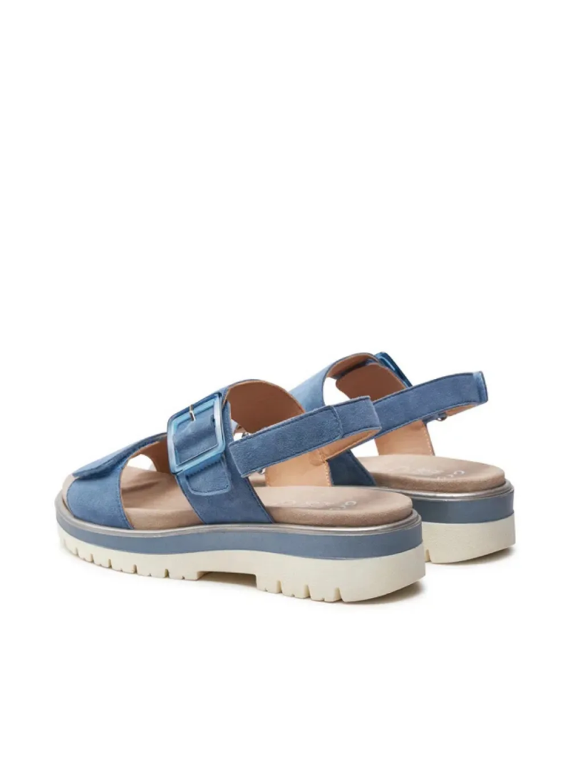 ARA dámské sandály na hrubší podešvi semišové světle modré | 12-21003-14 Malaga