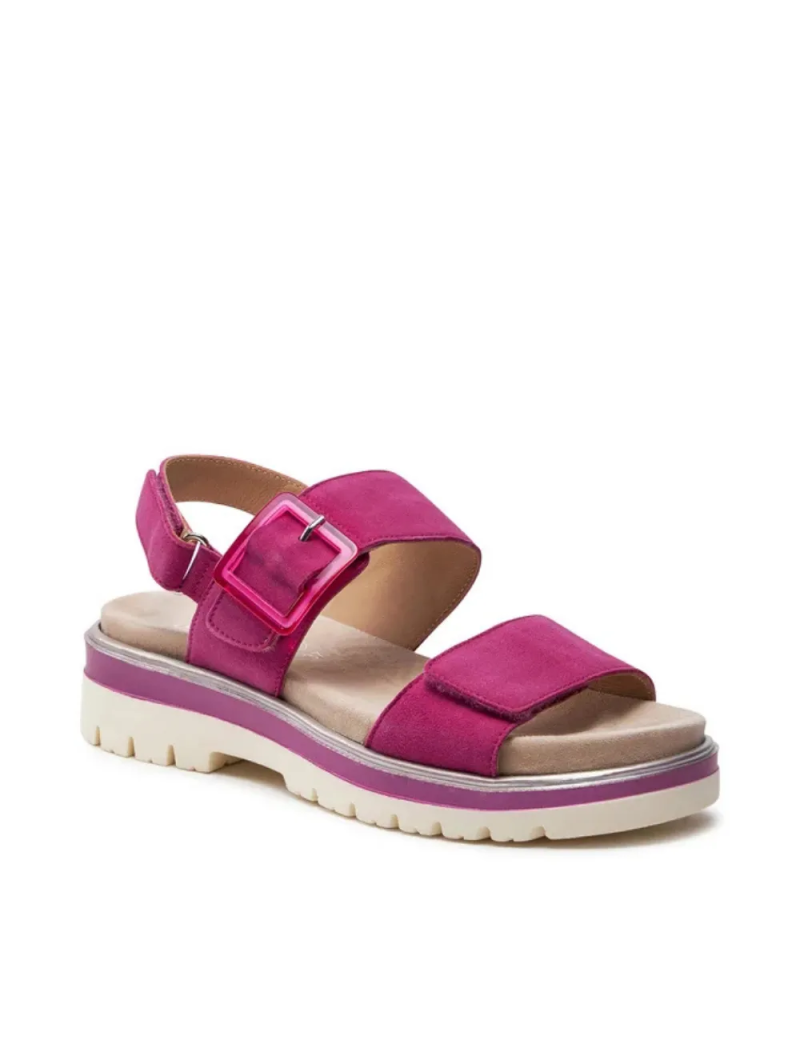 ARA dámské sandály na hrubší podešvi semišové fuchsiové | 12-21003-16 Malaga