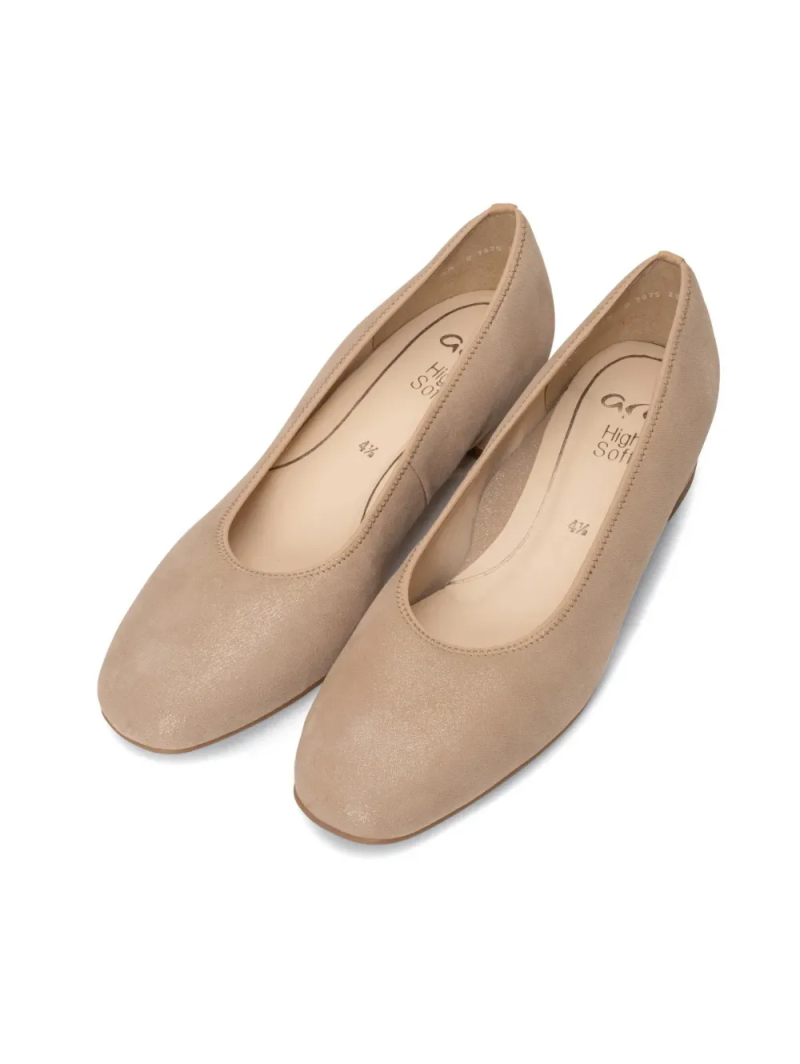 ARA dámské lodičky metalické kožené béžové | 12-21838-07 Graz