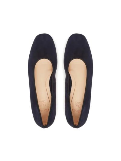 ARA dámské lodičky s barevným podpatkem semišové tmavě modré | 12-21838-23 Graz