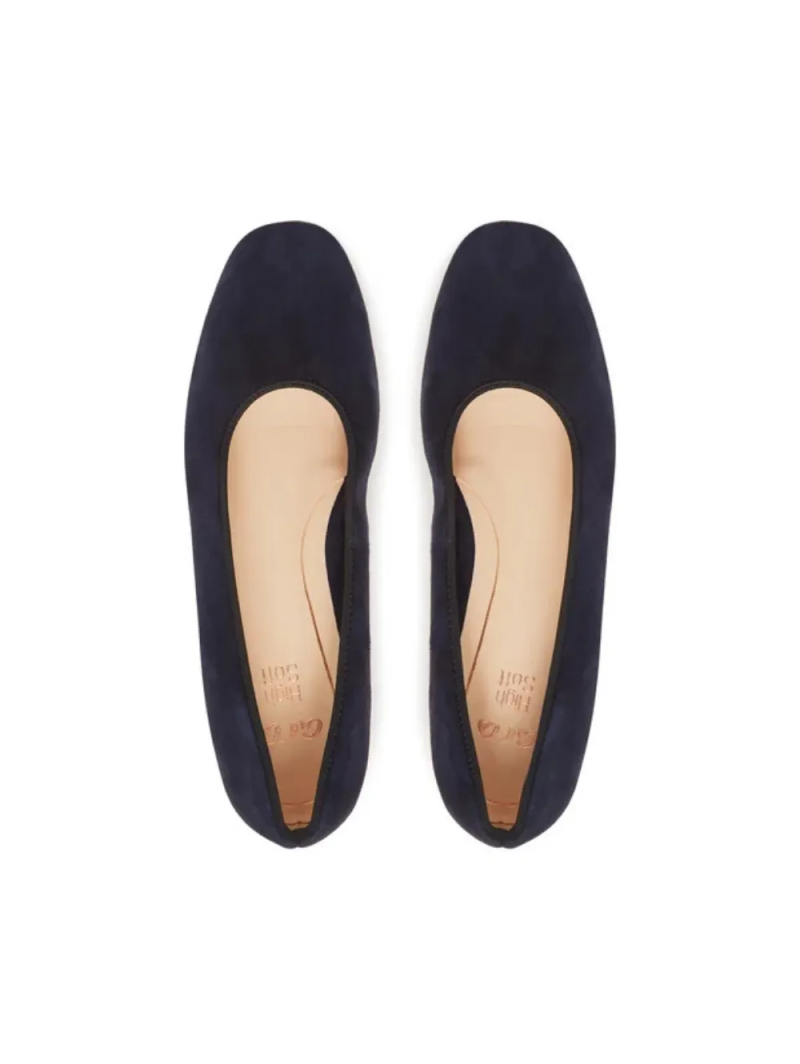 ARA dámské lodičky s barevným podpatkem semišové tmavě modré | 12-21838-23 Graz